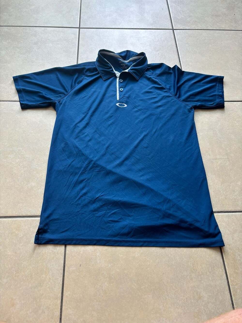 Oakley Men's Golf Polo Shirt L Large Blue Hydrolix Regular Fit